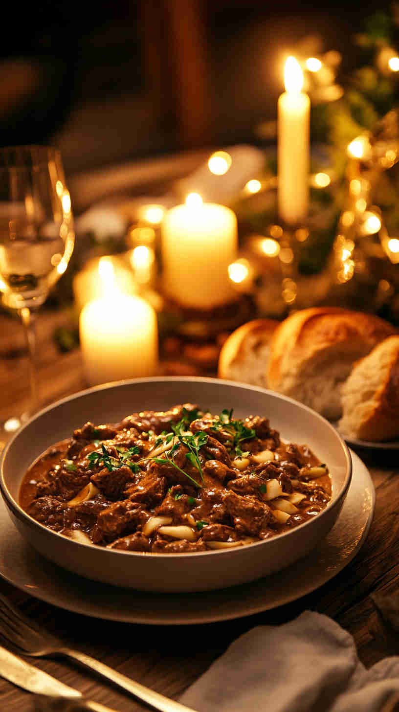 Tender Beef Stroganoff Made in a Slow Cooker