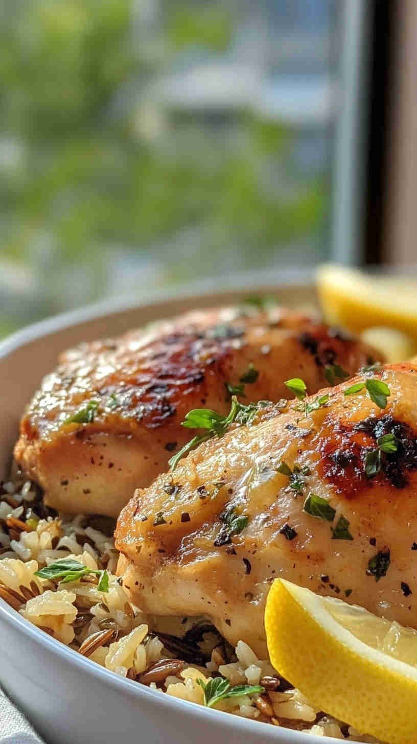 Tender Crockpot Lemon Herb Chicken