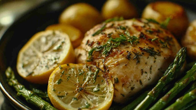 Tender Crockpot Lemon Herb Chicken
