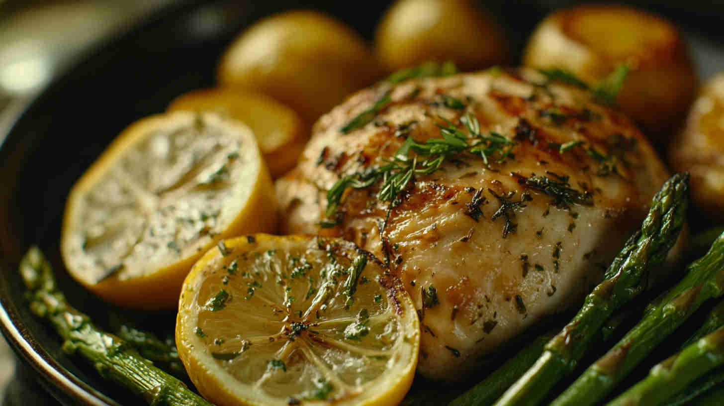Tender Crockpot Lemon Herb Chicken