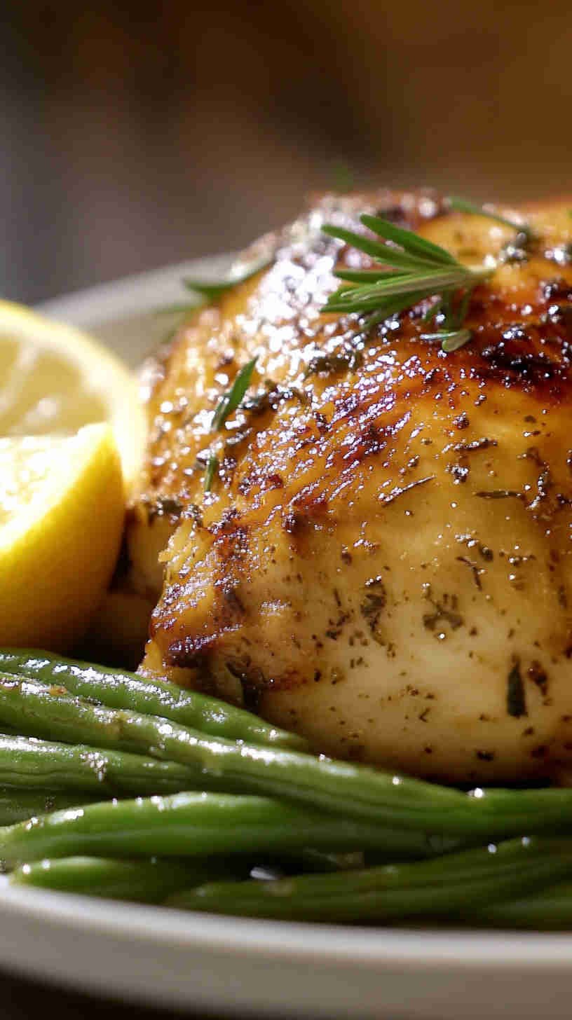 Tender Crockpot Lemon Herb Chicken