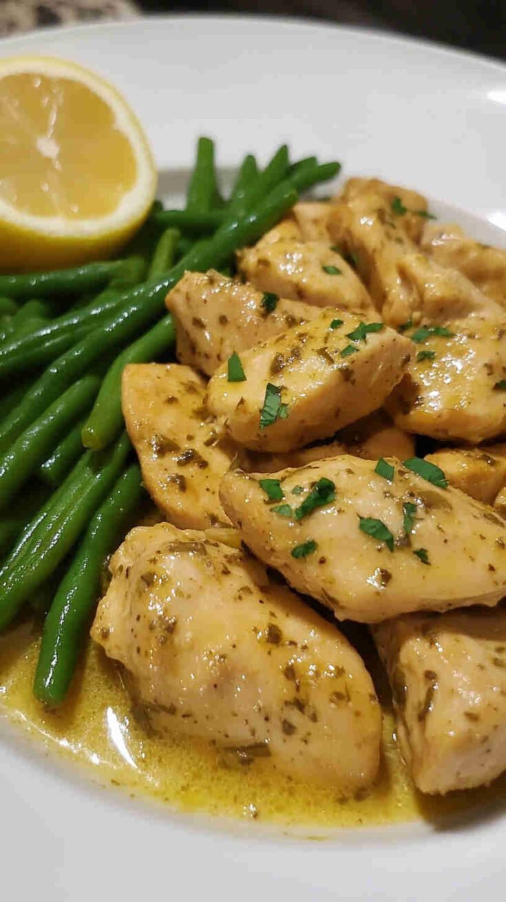 Tender Crockpot Lemon Herb Chicken