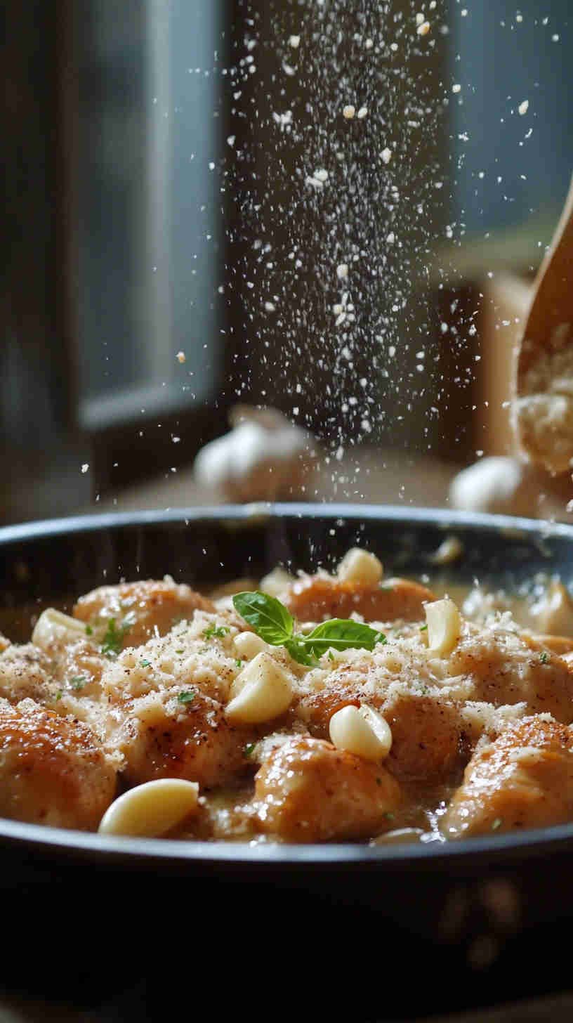 Tender Slow Cooker Garlic Parmesan Chicken