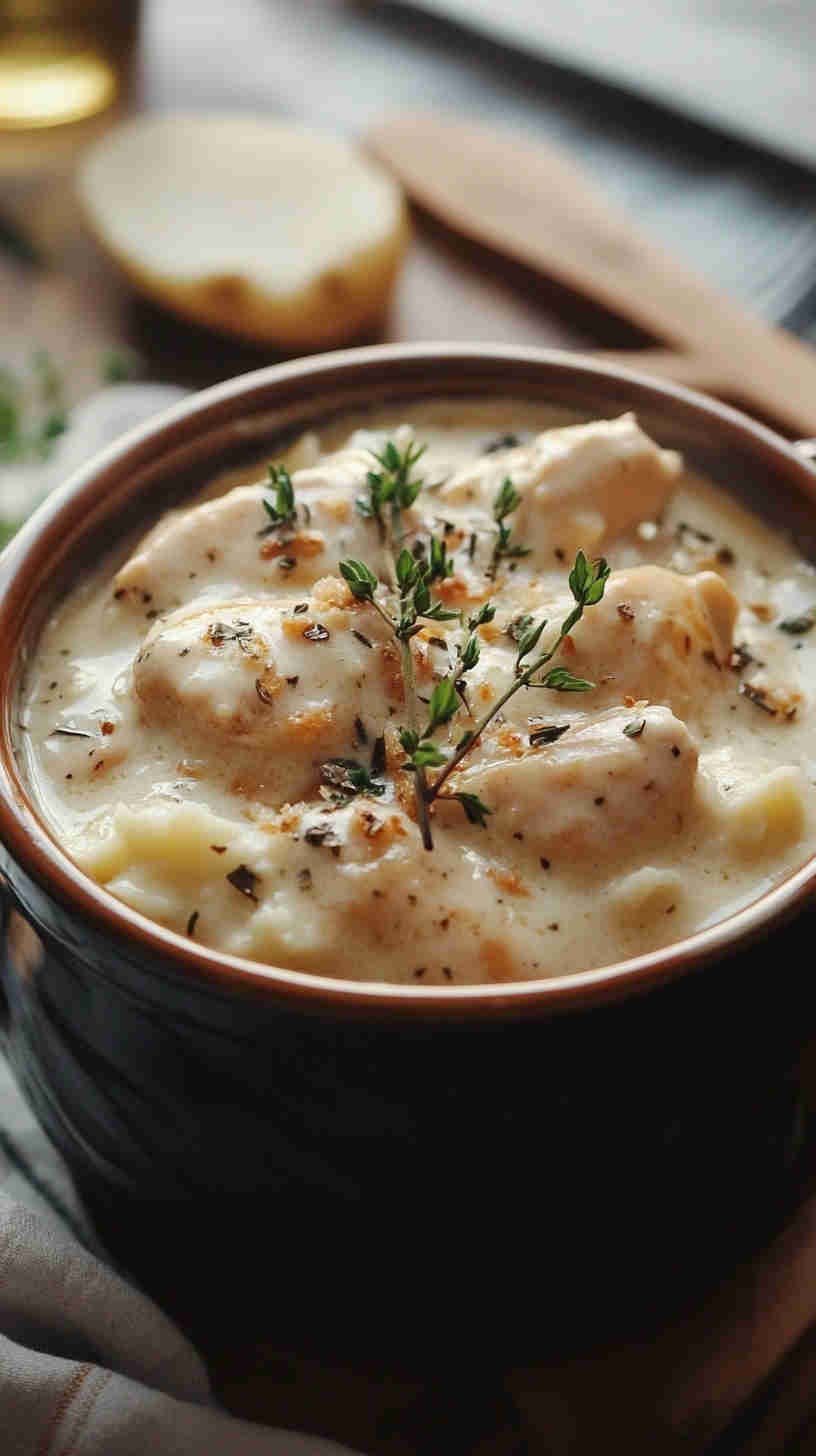 Tender Slow Cooker Garlic Parmesan Chicken