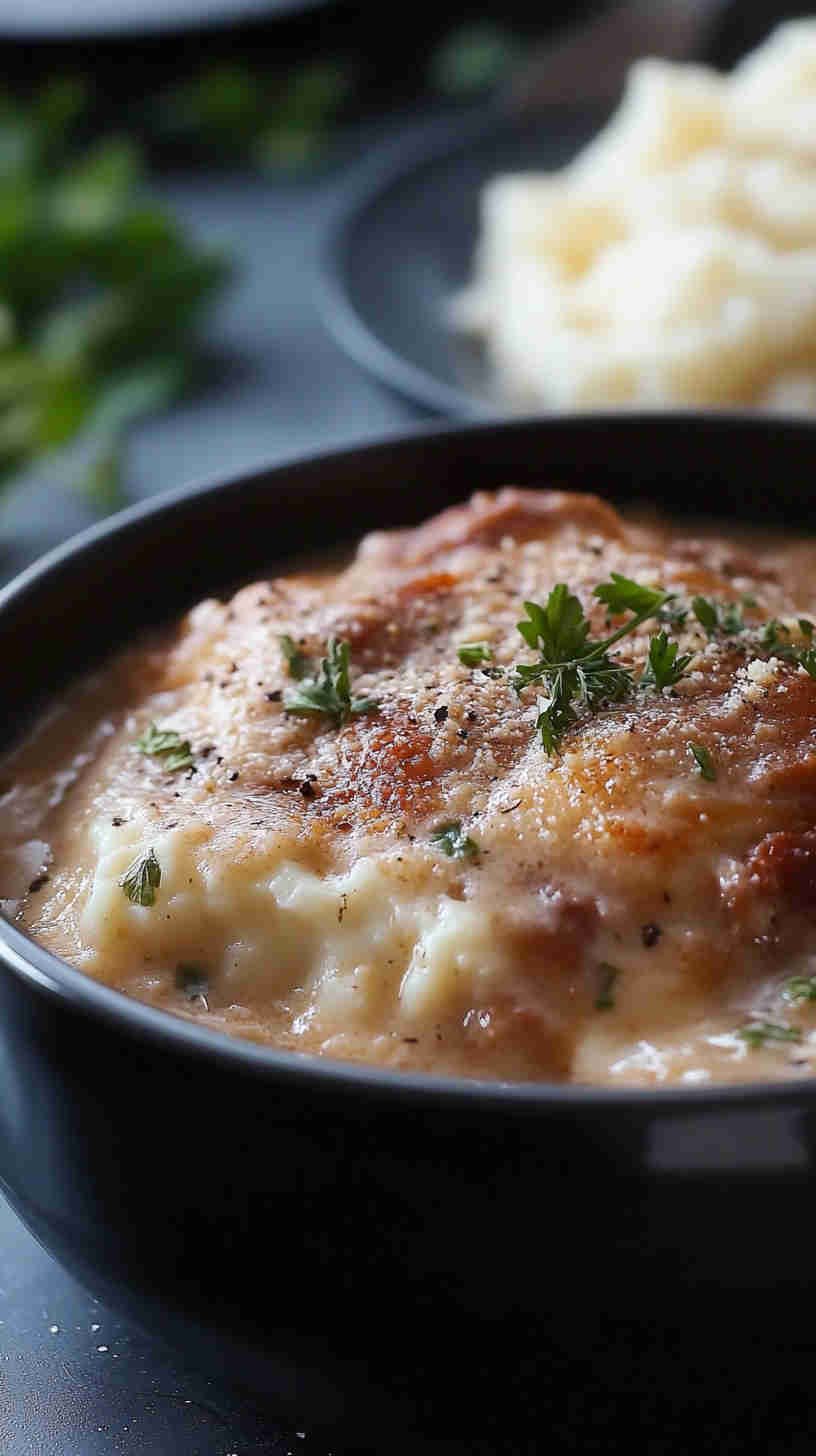 Tender Slow Cooker Garlic Parmesan Chicken