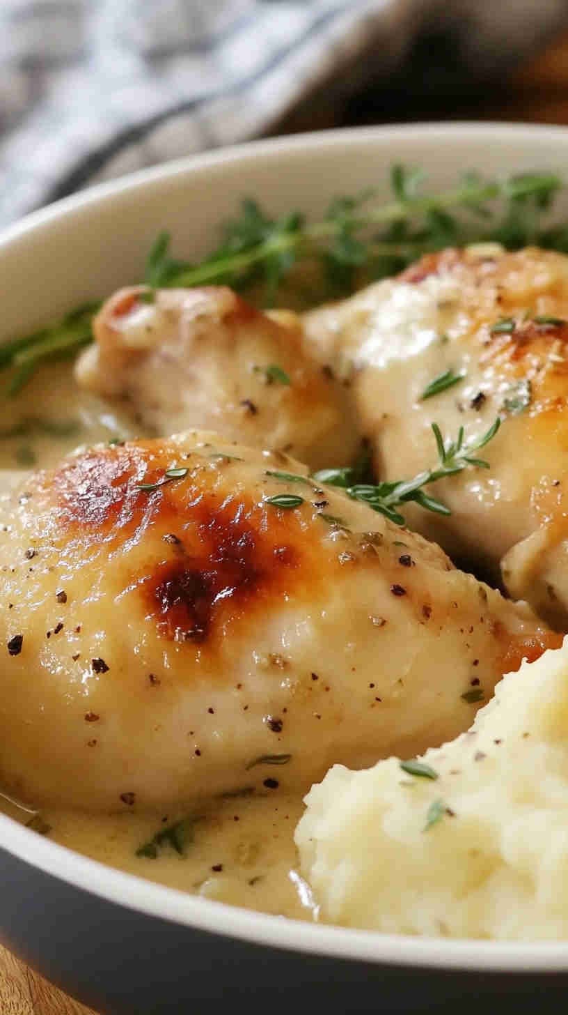 Tender Slow Cooker Garlic Parmesan Chicken