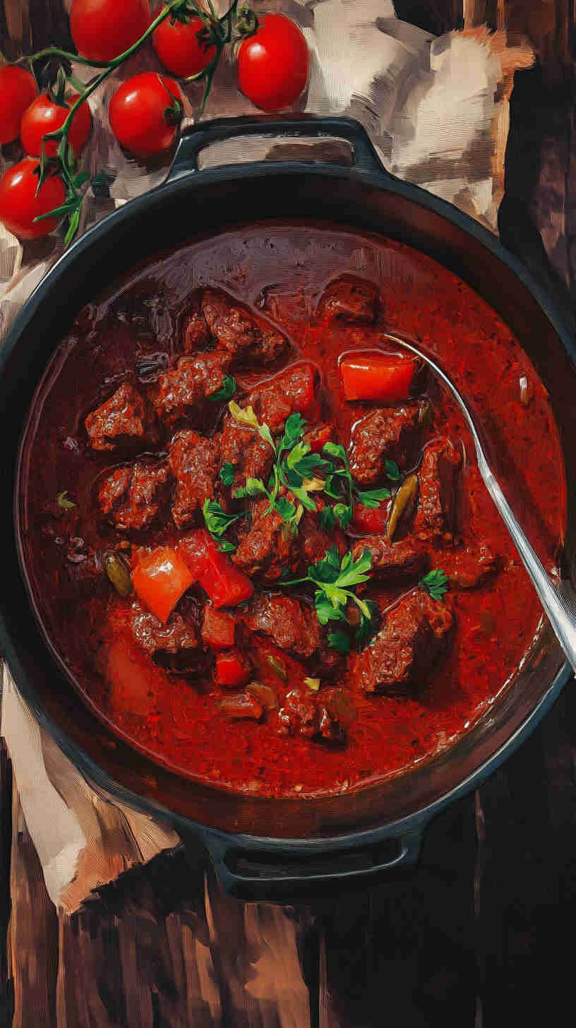 Traditional Slow Cooker Hungarian Goulash