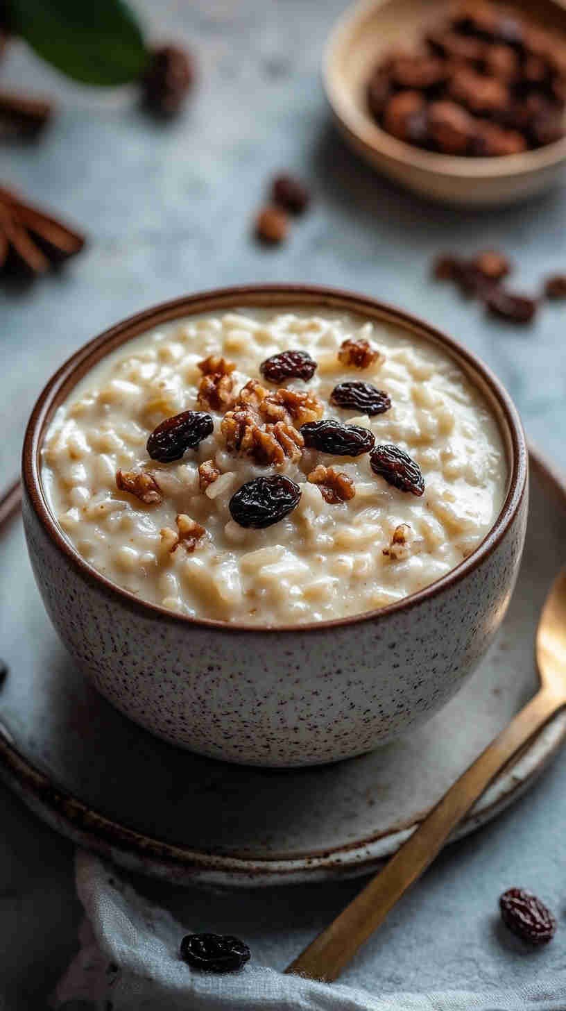 Warm & Cozy Slow Cooker Rice Pudding with Raisins