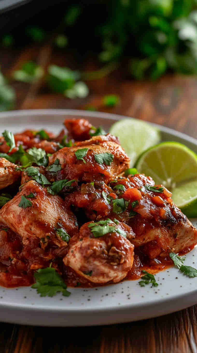 Zesty Slow Cooker Salsa Chicken