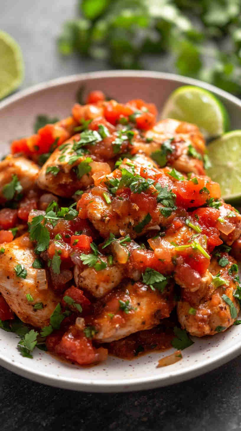 Zesty Slow Cooker Salsa Chicken