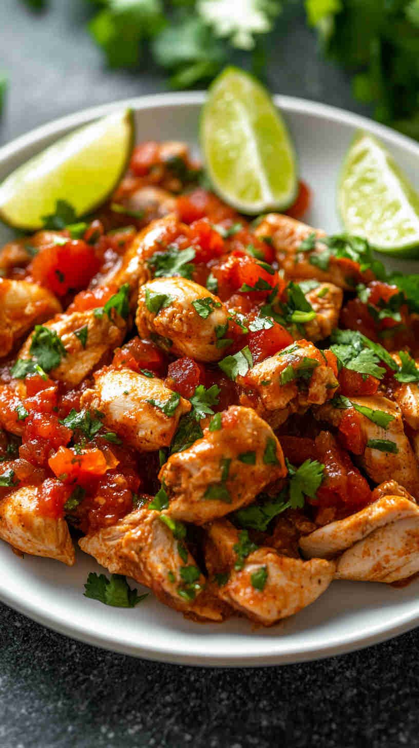 Zesty Slow Cooker Salsa Chicken