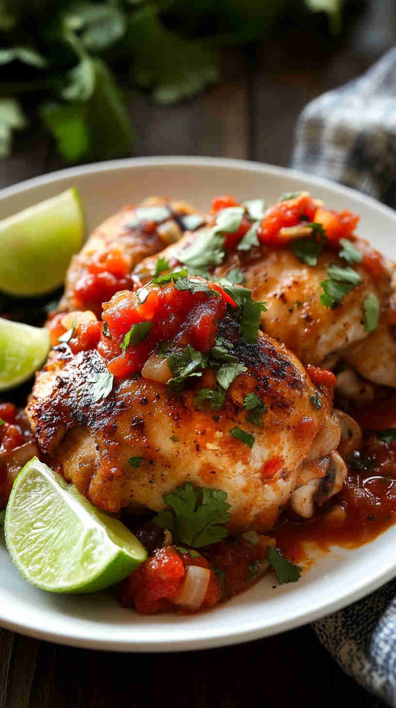 Zesty Slow Cooker Salsa Chicken