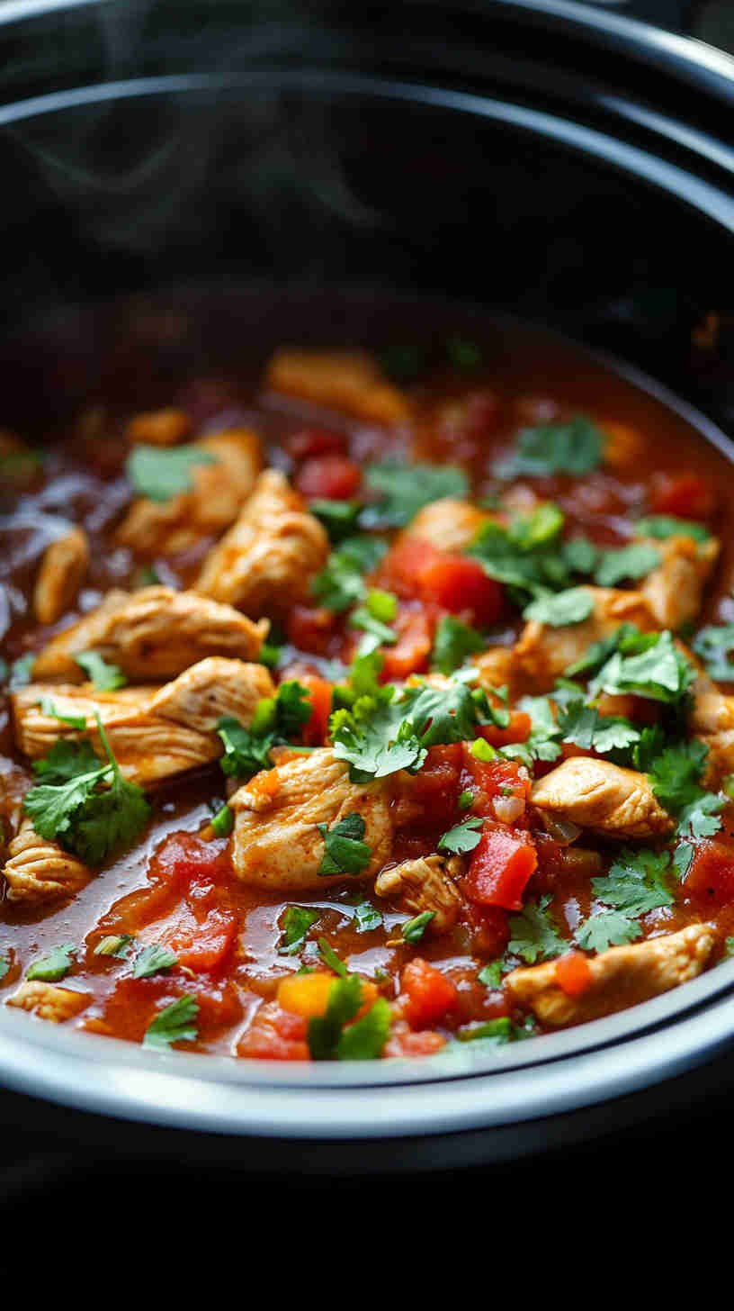 Zesty Slow Cooker Salsa Chicken