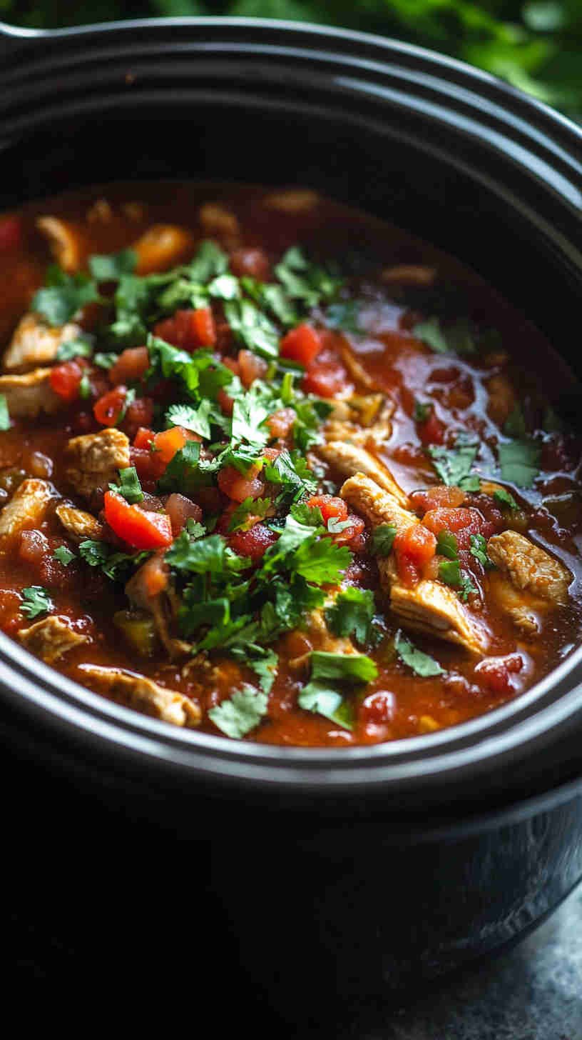 Zesty Slow Cooker Salsa Chicken