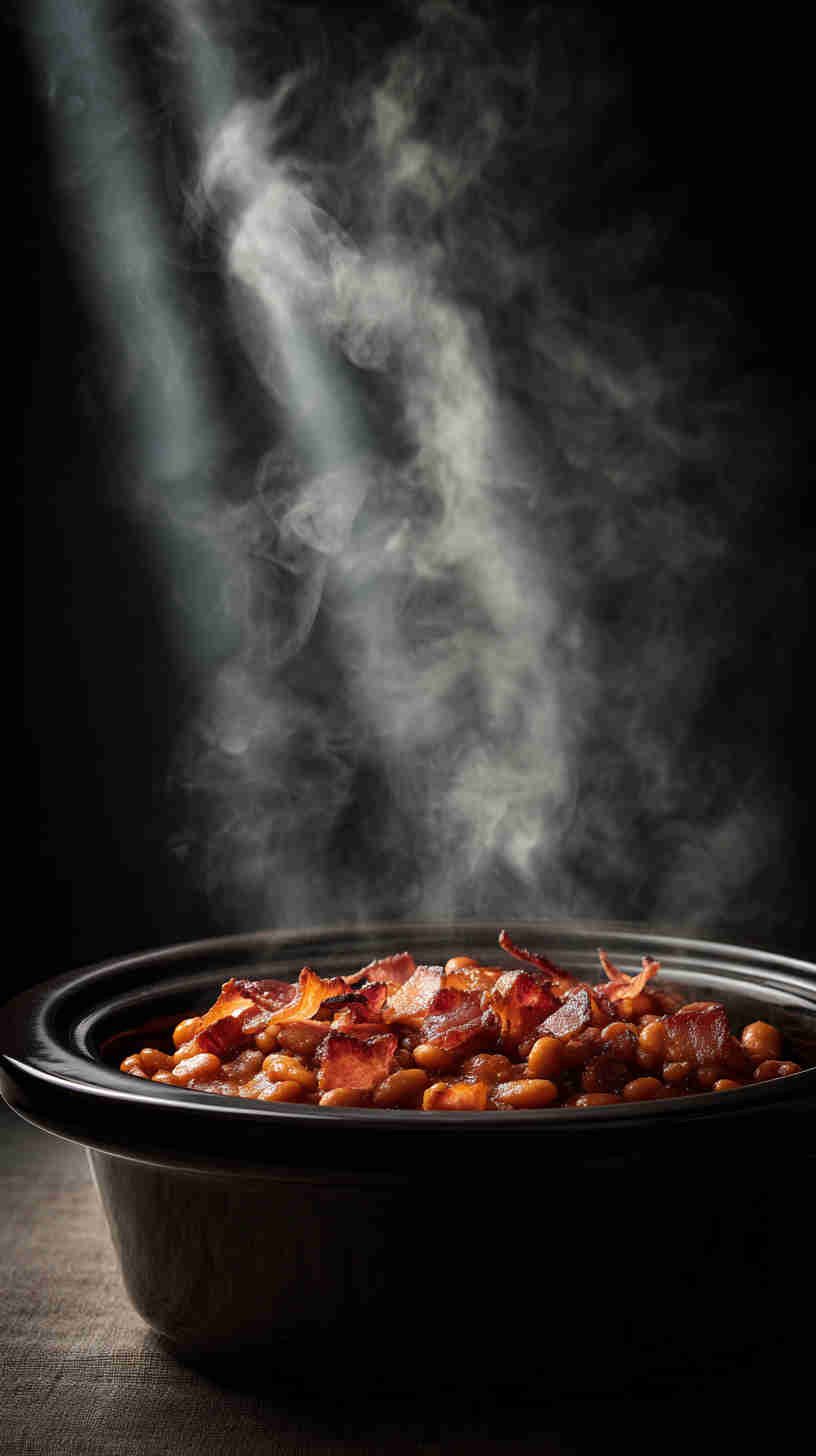 Crockpot BBQ Baked Beans with Bacon