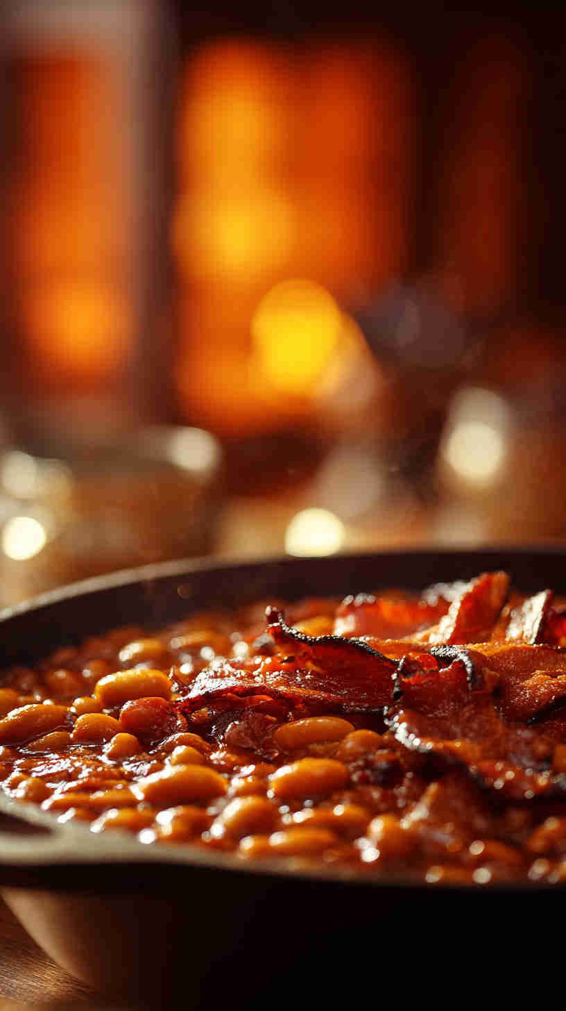 Crockpot BBQ Baked Beans with Bacon