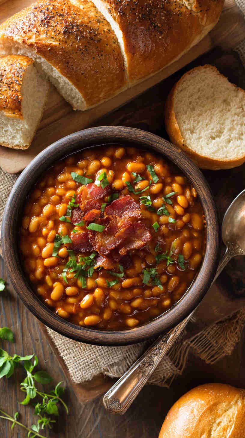 Crockpot BBQ Baked Beans with Bacon