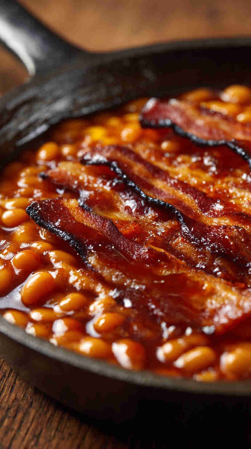 Crockpot BBQ Baked Beans with Bacon