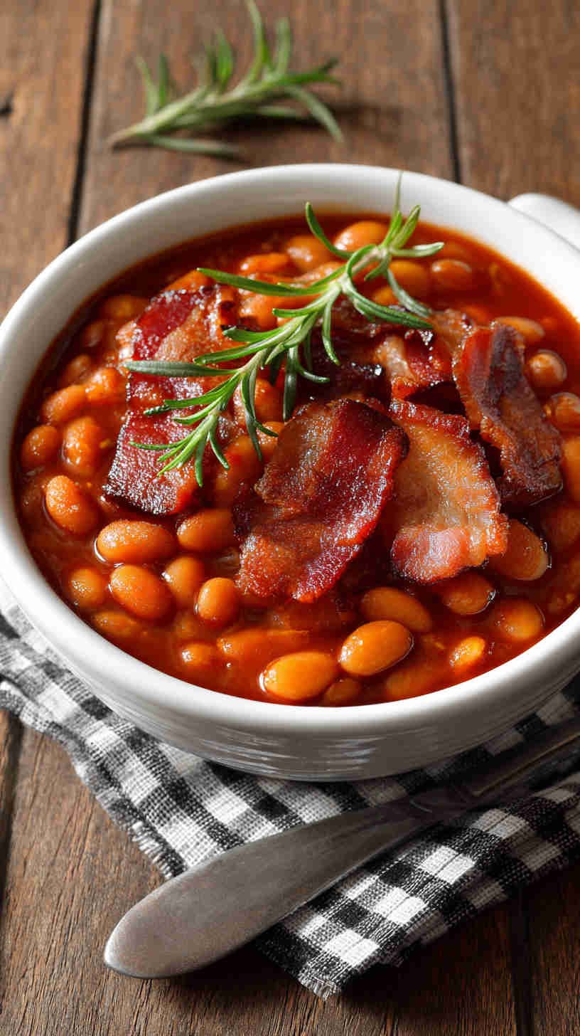 Crockpot BBQ Baked Beans with Bacon