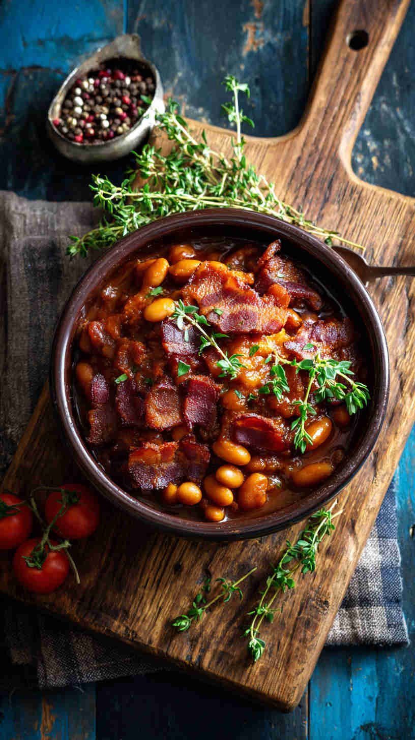 Crockpot BBQ Baked Beans with Bacon