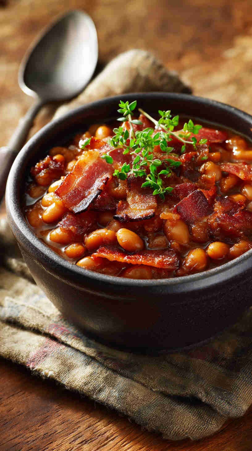 Crockpot BBQ Baked Beans with Bacon