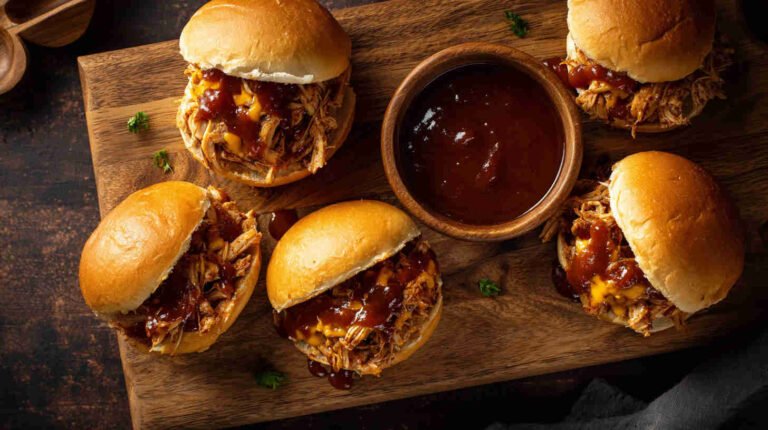 Crockpot BBQ Chicken Sandwiches