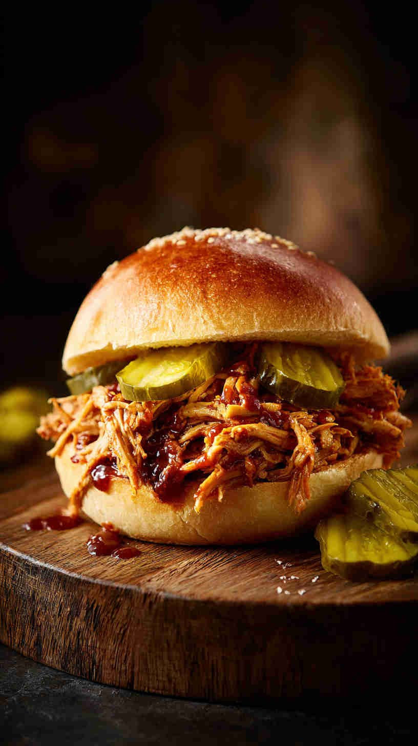 Crockpot BBQ Chicken Sandwiches