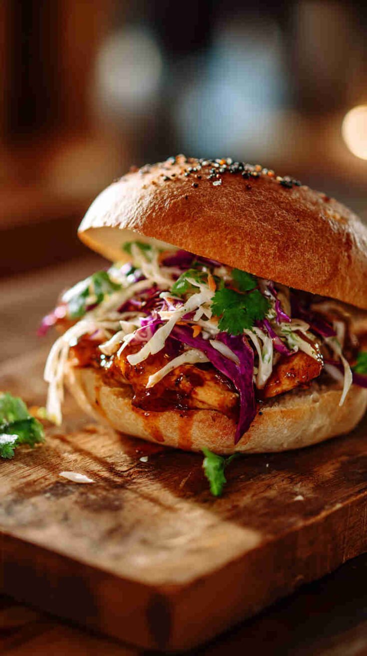 Crockpot BBQ Chicken Sandwiches