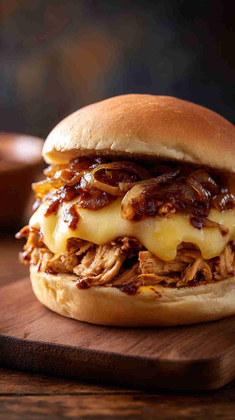 Crockpot BBQ Chicken Sandwiches