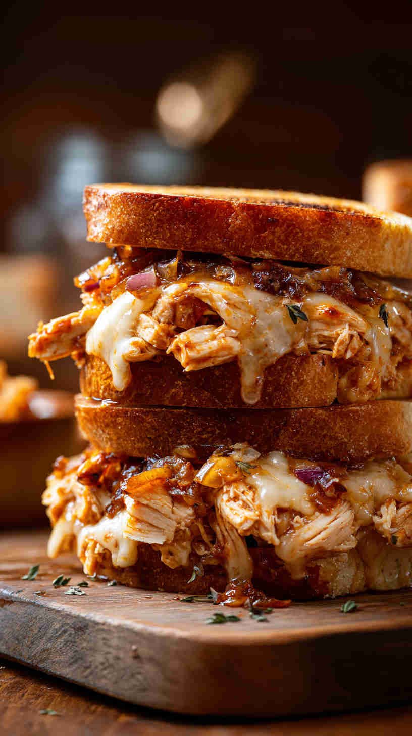 Crockpot BBQ Chicken Sandwiches