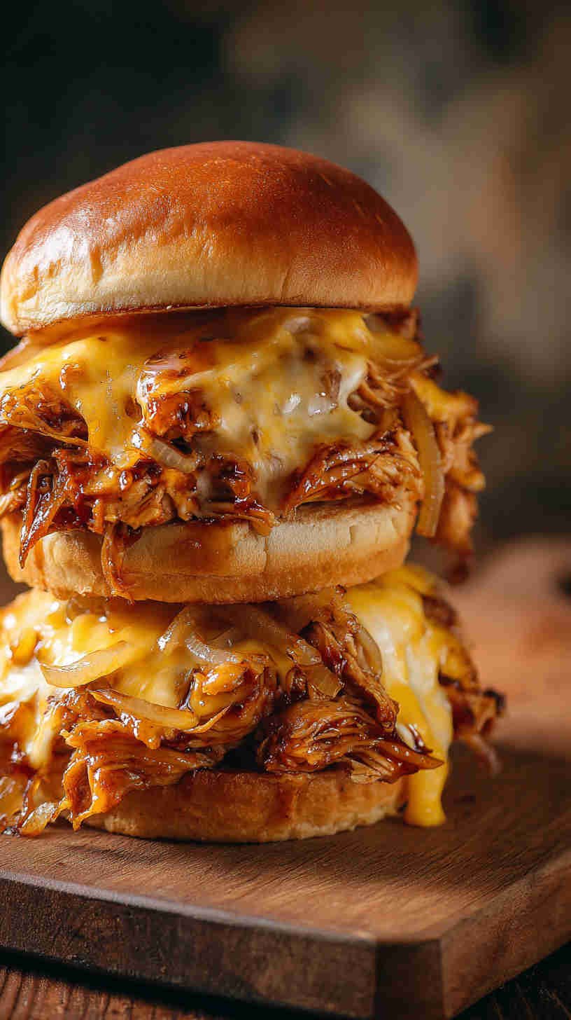 Crockpot BBQ Chicken Sandwiches