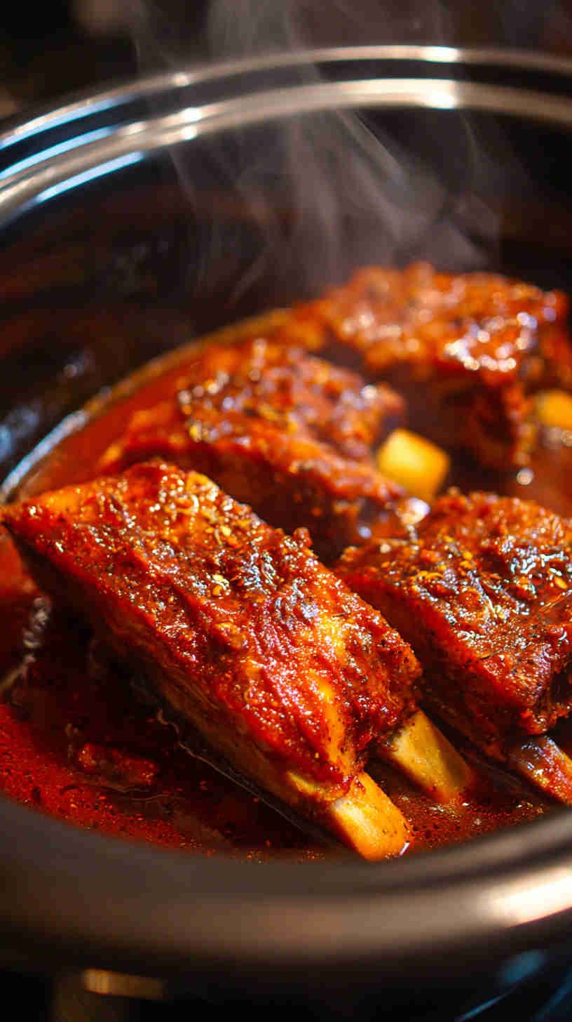 Crockpot BBQ Ribs with Homemade Sauce
