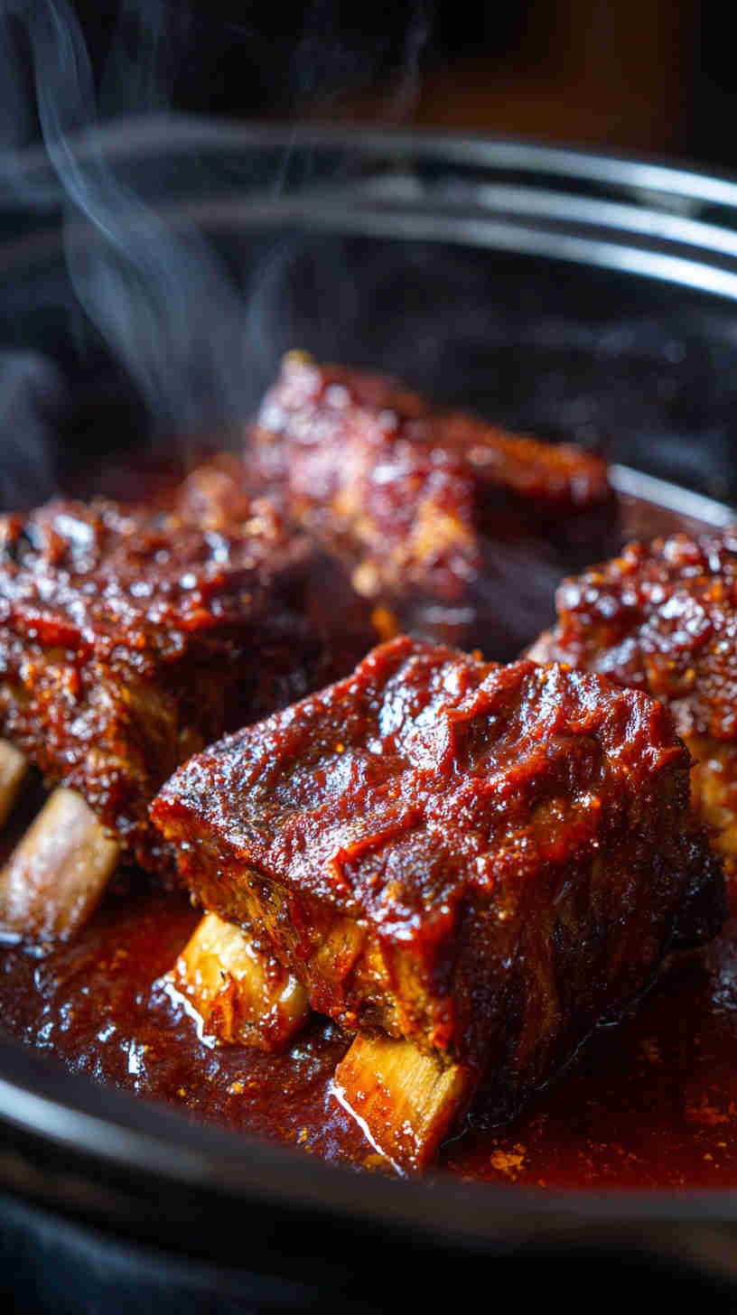 Crockpot BBQ Ribs with Homemade Sauce