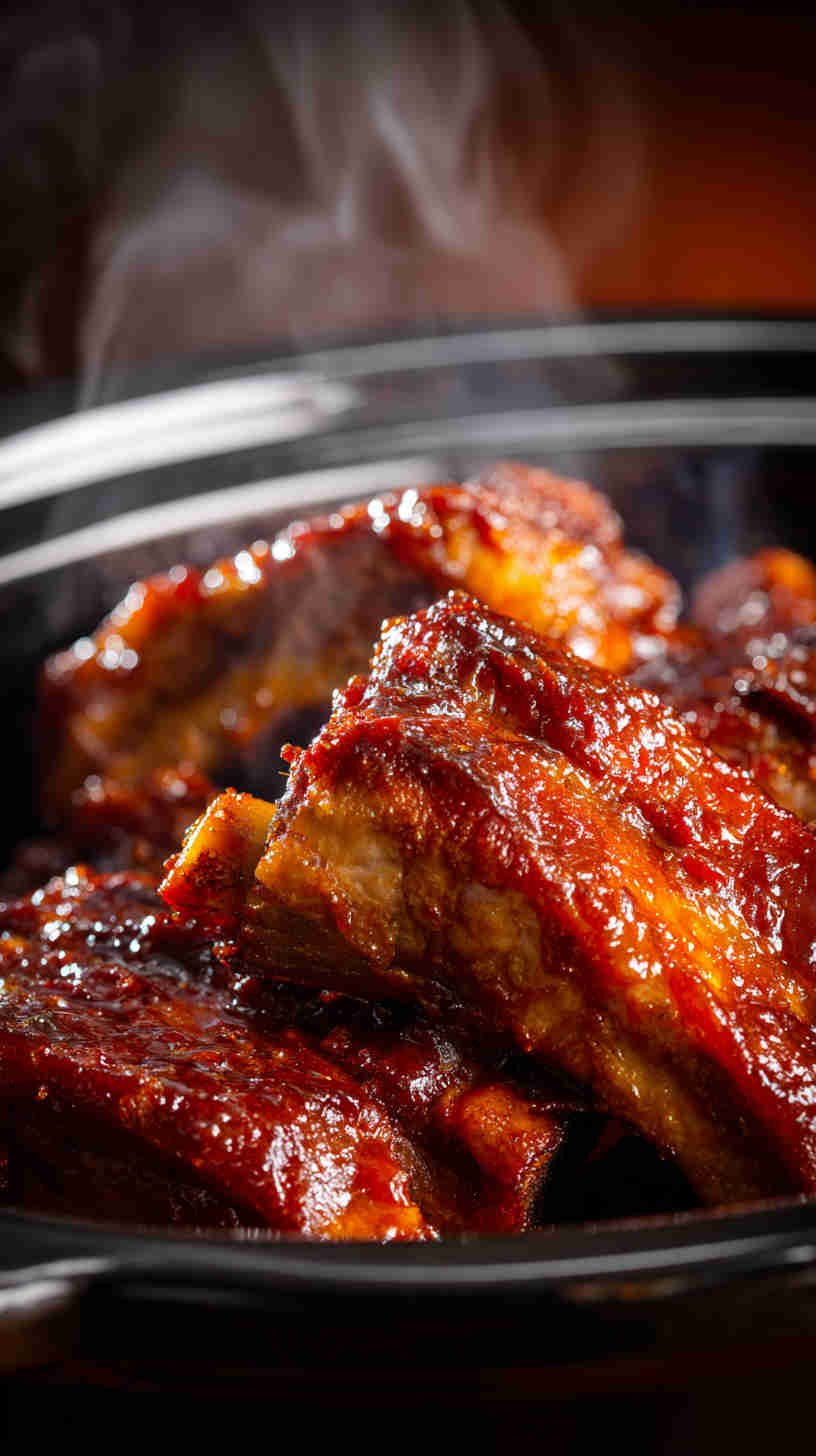 Crockpot BBQ Ribs with Homemade Sauce