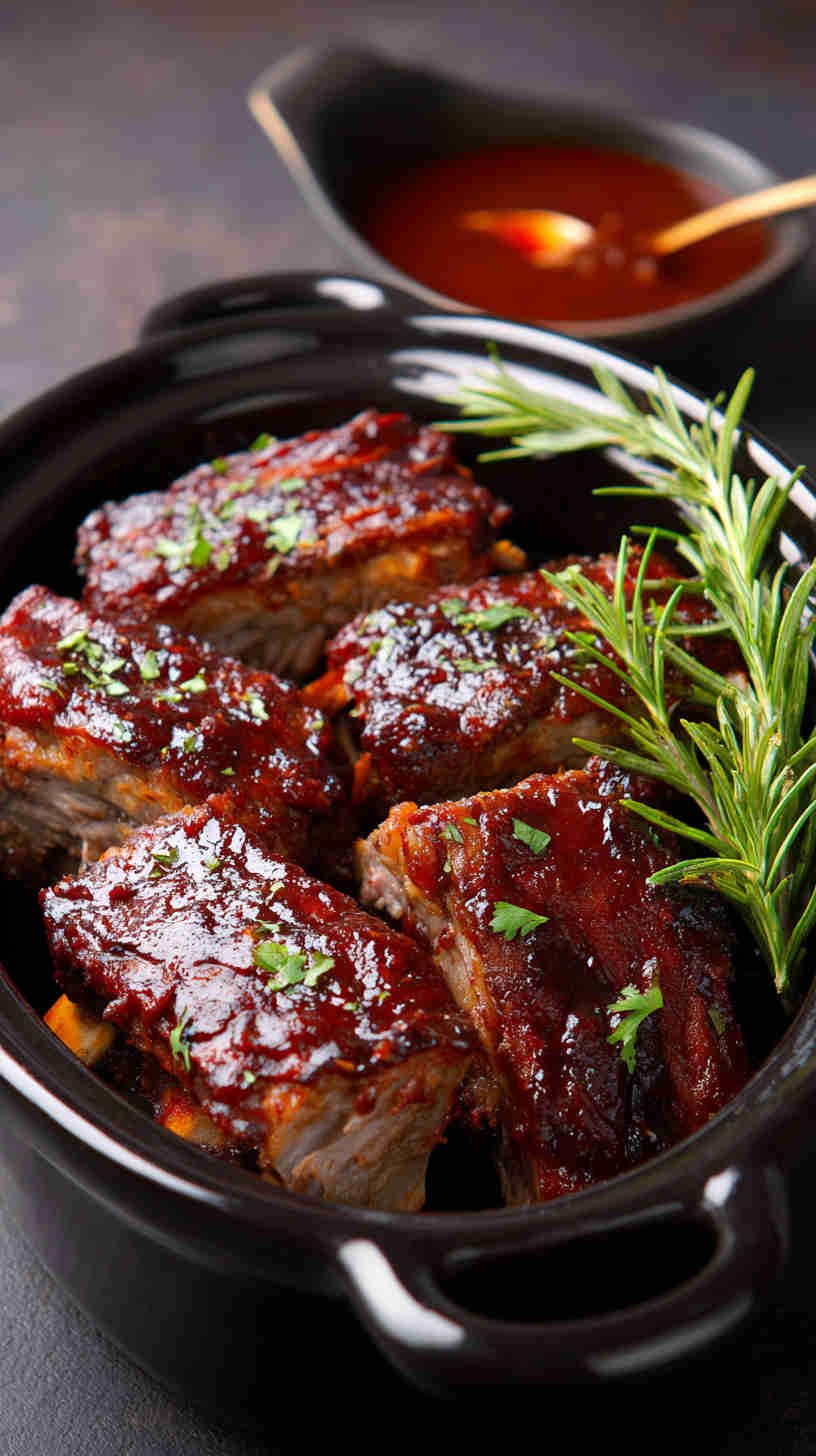 Crockpot BBQ Ribs with Homemade Sauce