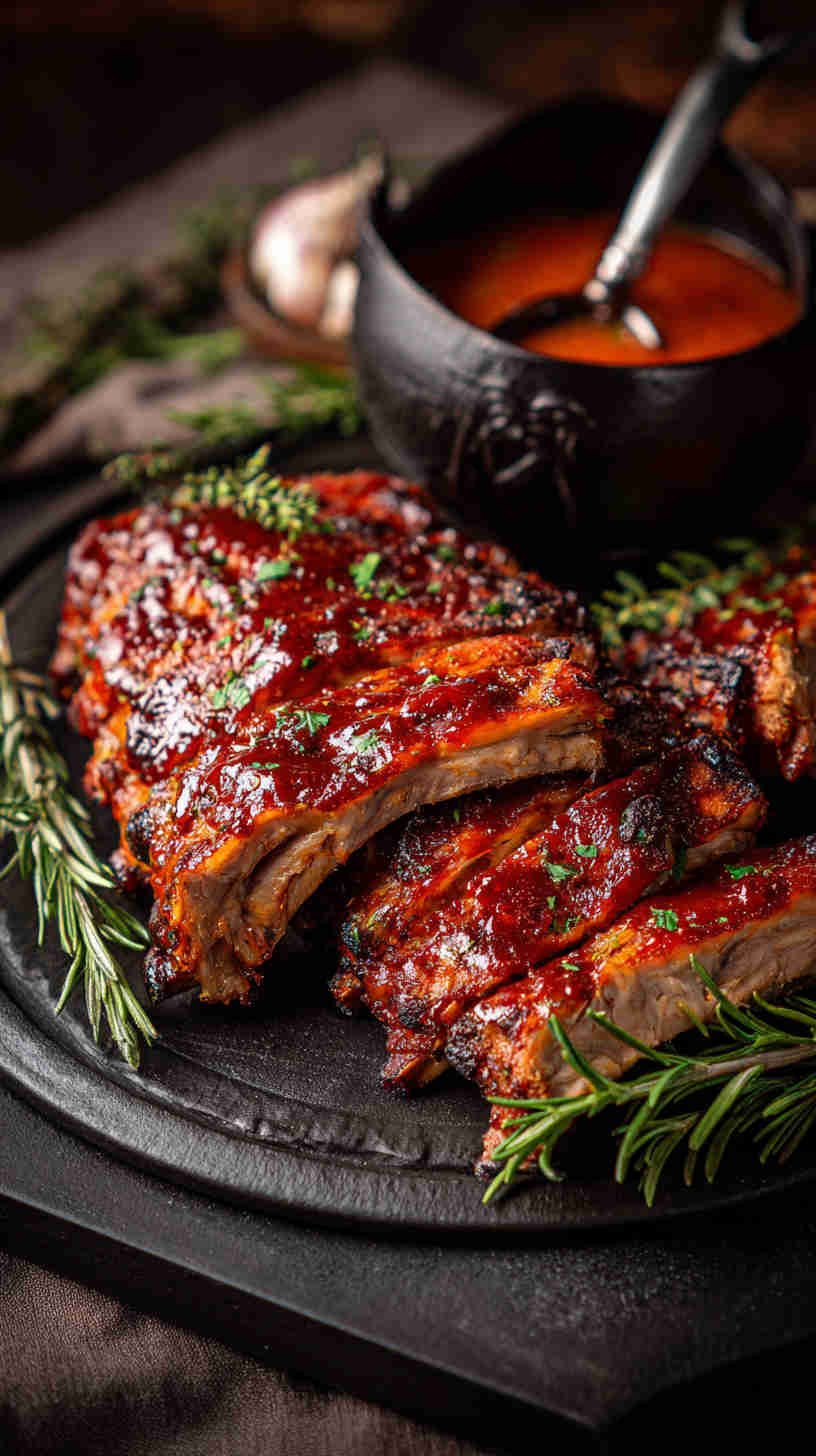 Crockpot BBQ Ribs with Homemade Sauce