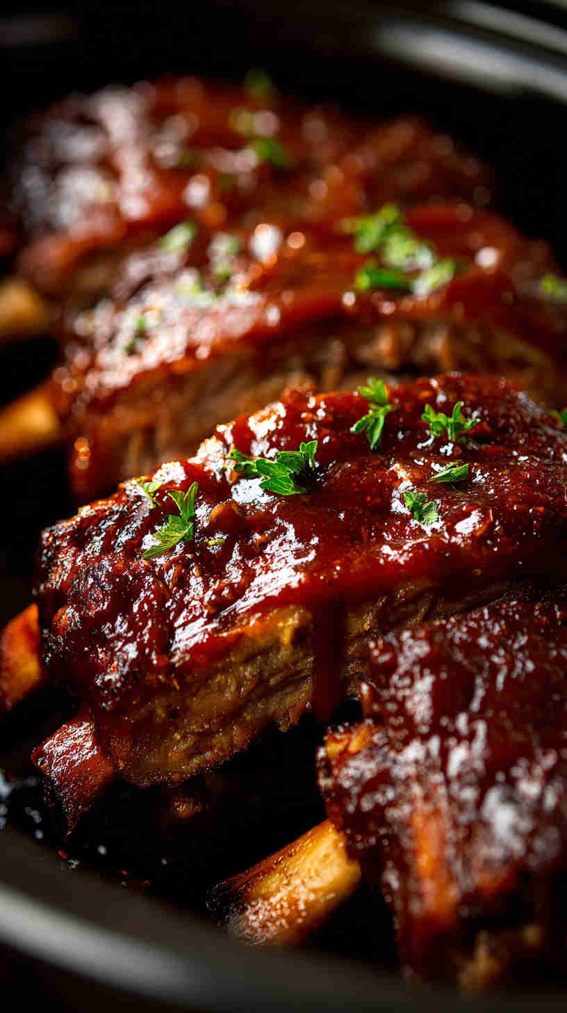 Crockpot BBQ Ribs with Homemade Sauce