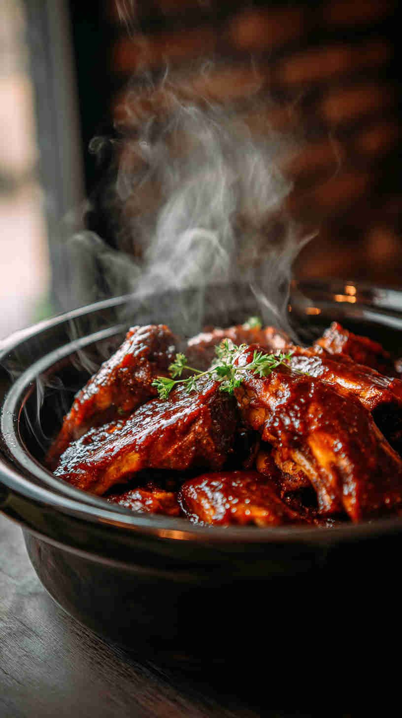 Crockpot BBQ Ribs with Homemade Sauce