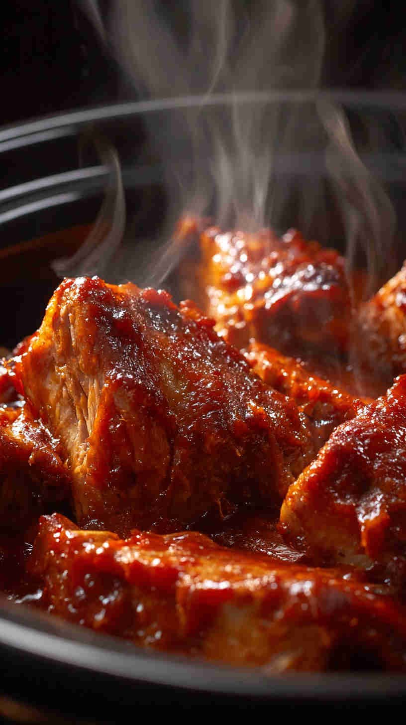 Crockpot BBQ Ribs with Homemade Sauce