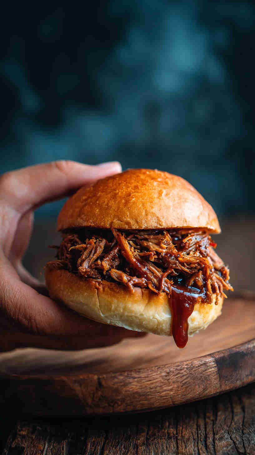 Crockpot BBQ Shredded Beef Sliders