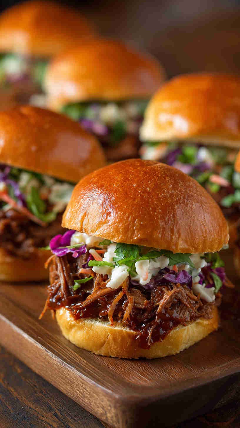 Crockpot BBQ Shredded Beef Sliders