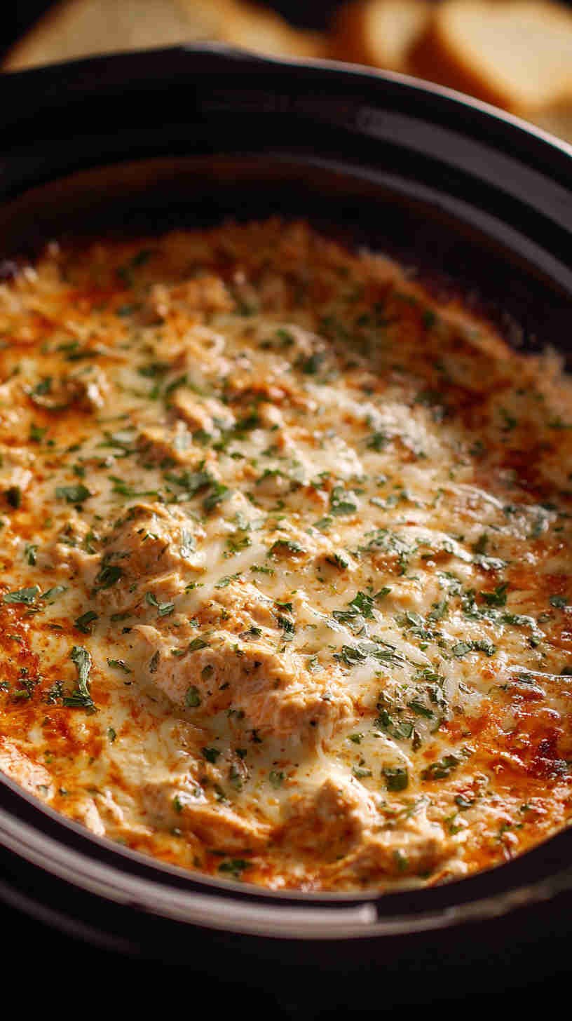 Crockpot Buffalo Chicken Dip