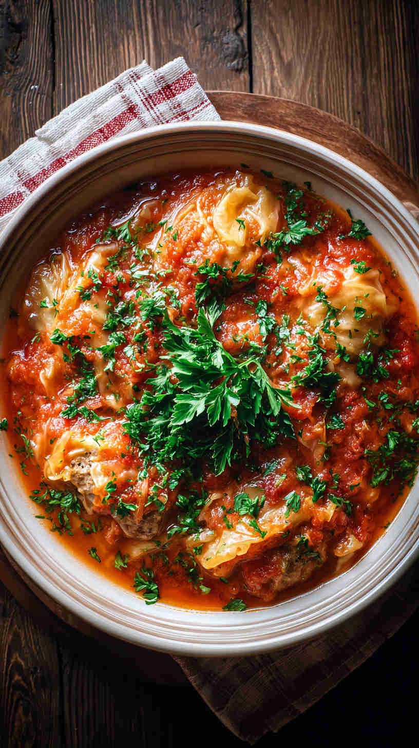 Crockpot Cabbage Roll Soup