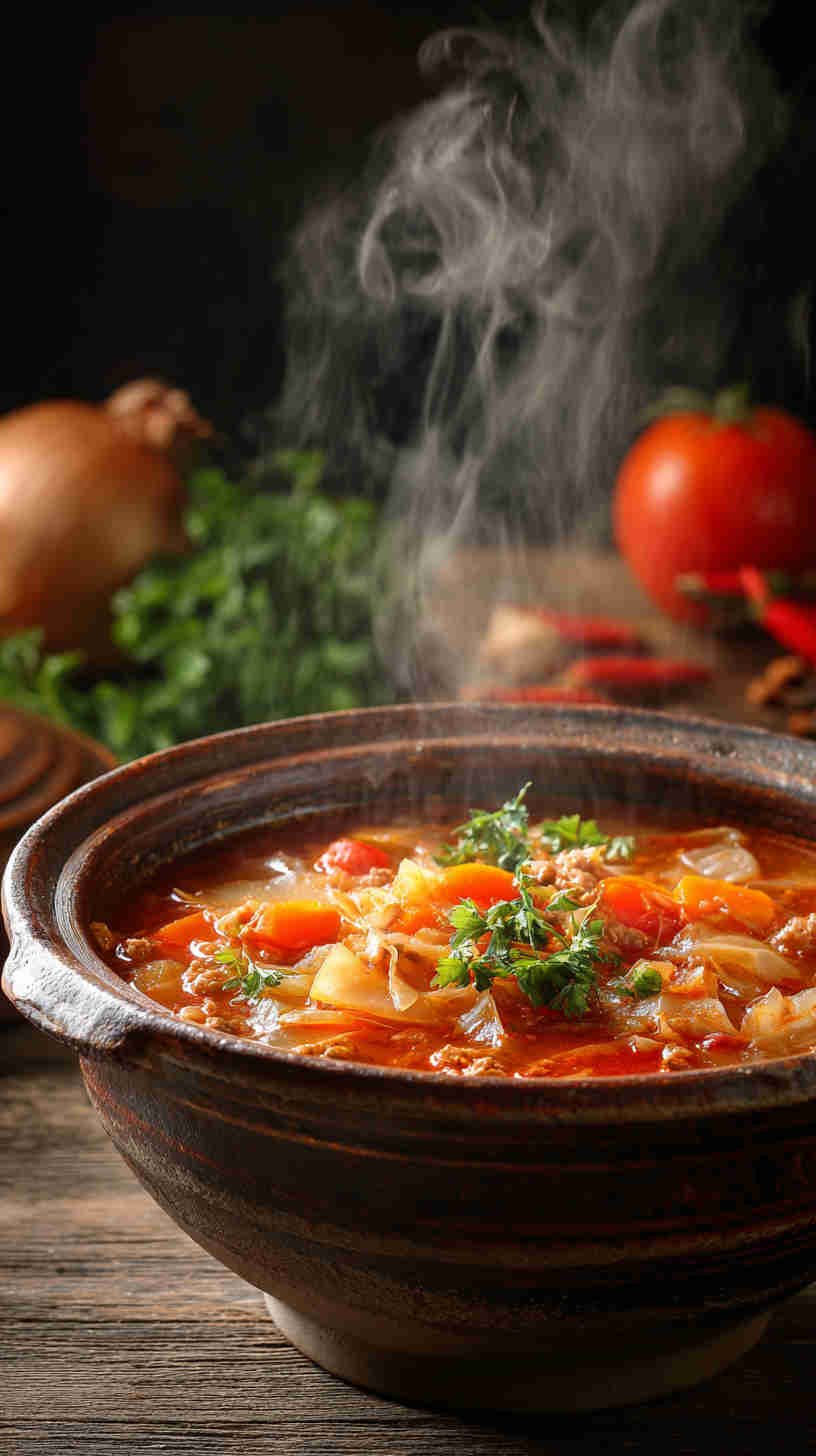 Crockpot Cabbage Roll Soup