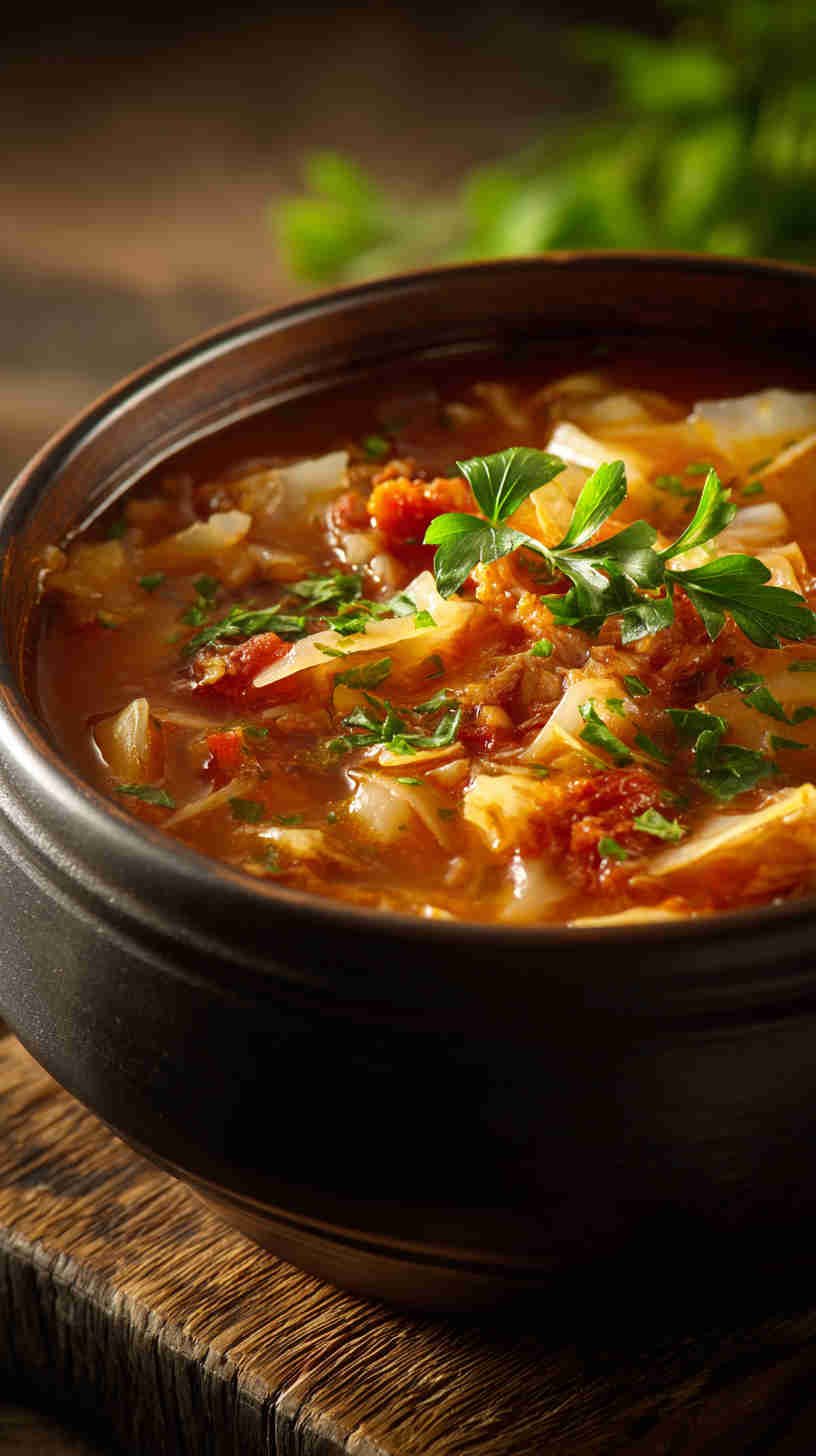 Crockpot Cabbage Roll Soup