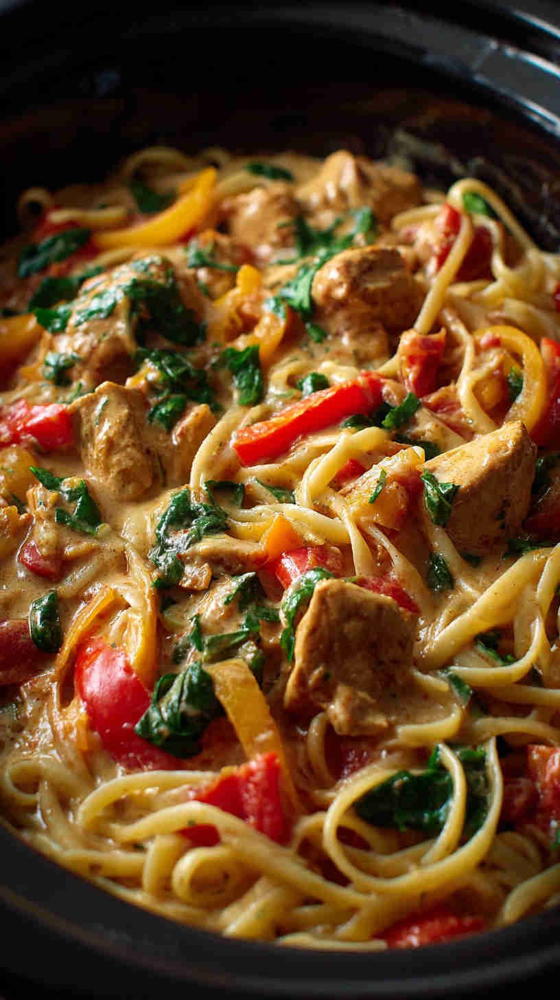 Crockpot Cajun Chicken Pasta