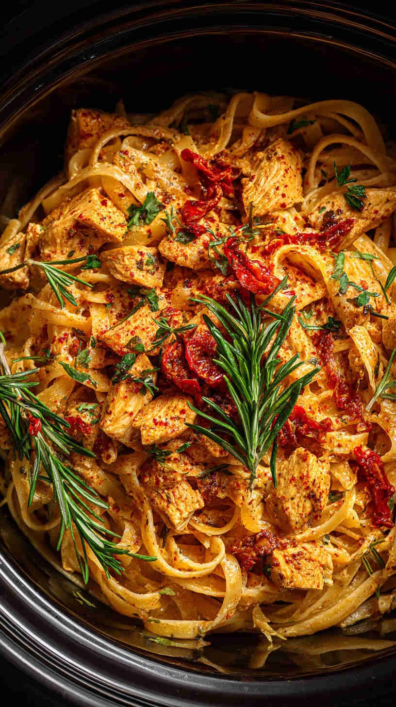 Crockpot Cajun Chicken Pasta