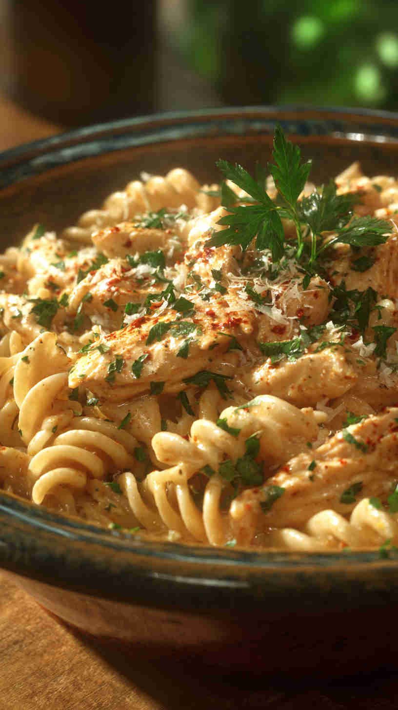 Crockpot Cajun Chicken Pasta