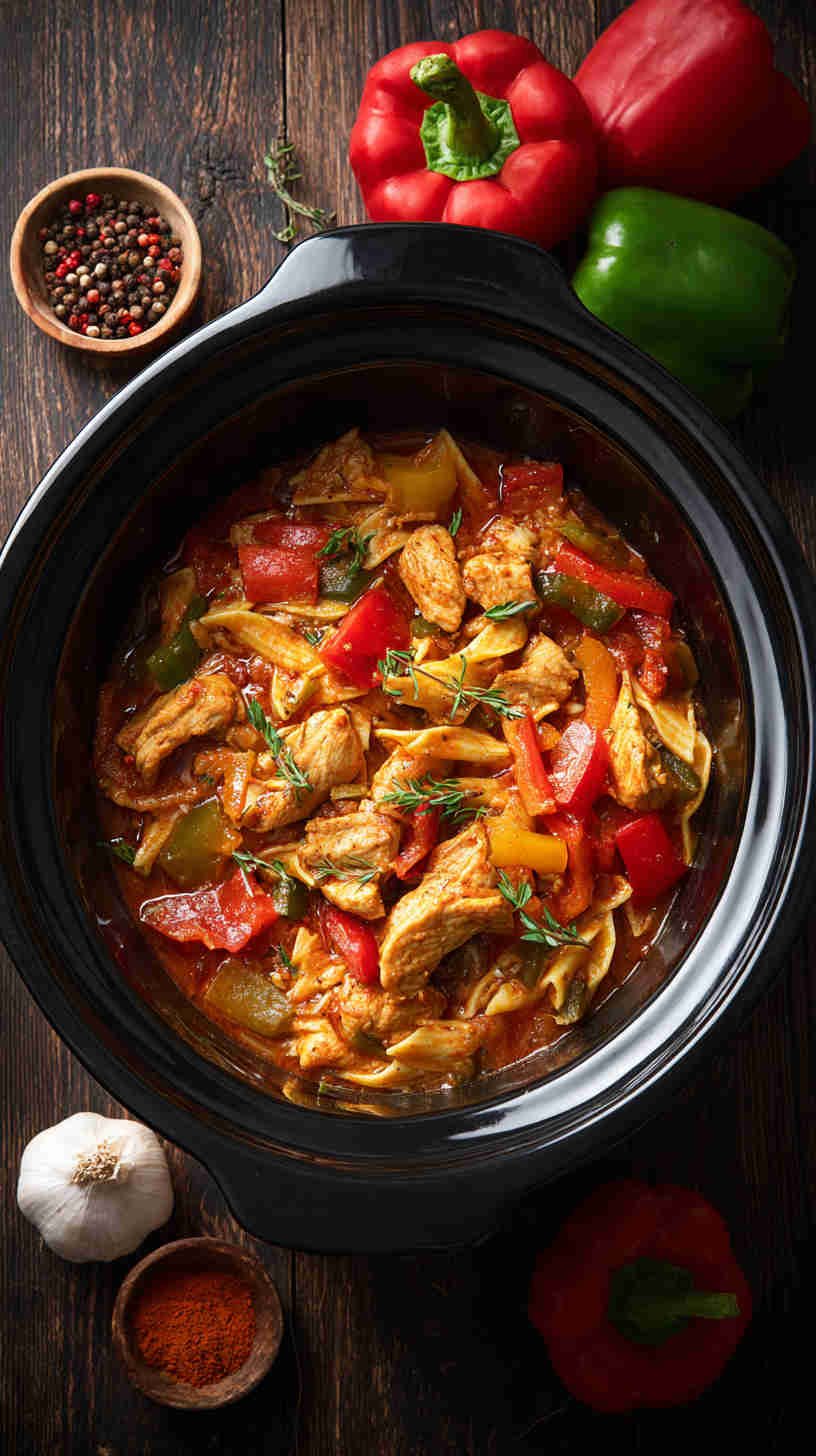 Crockpot Cajun Chicken Pasta