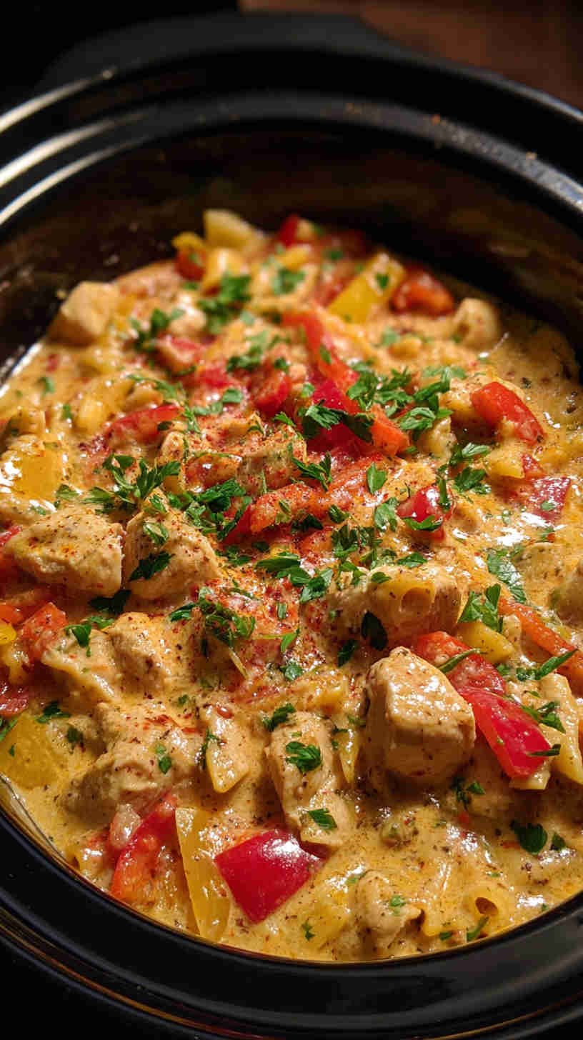 Crockpot Cajun Chicken Pasta